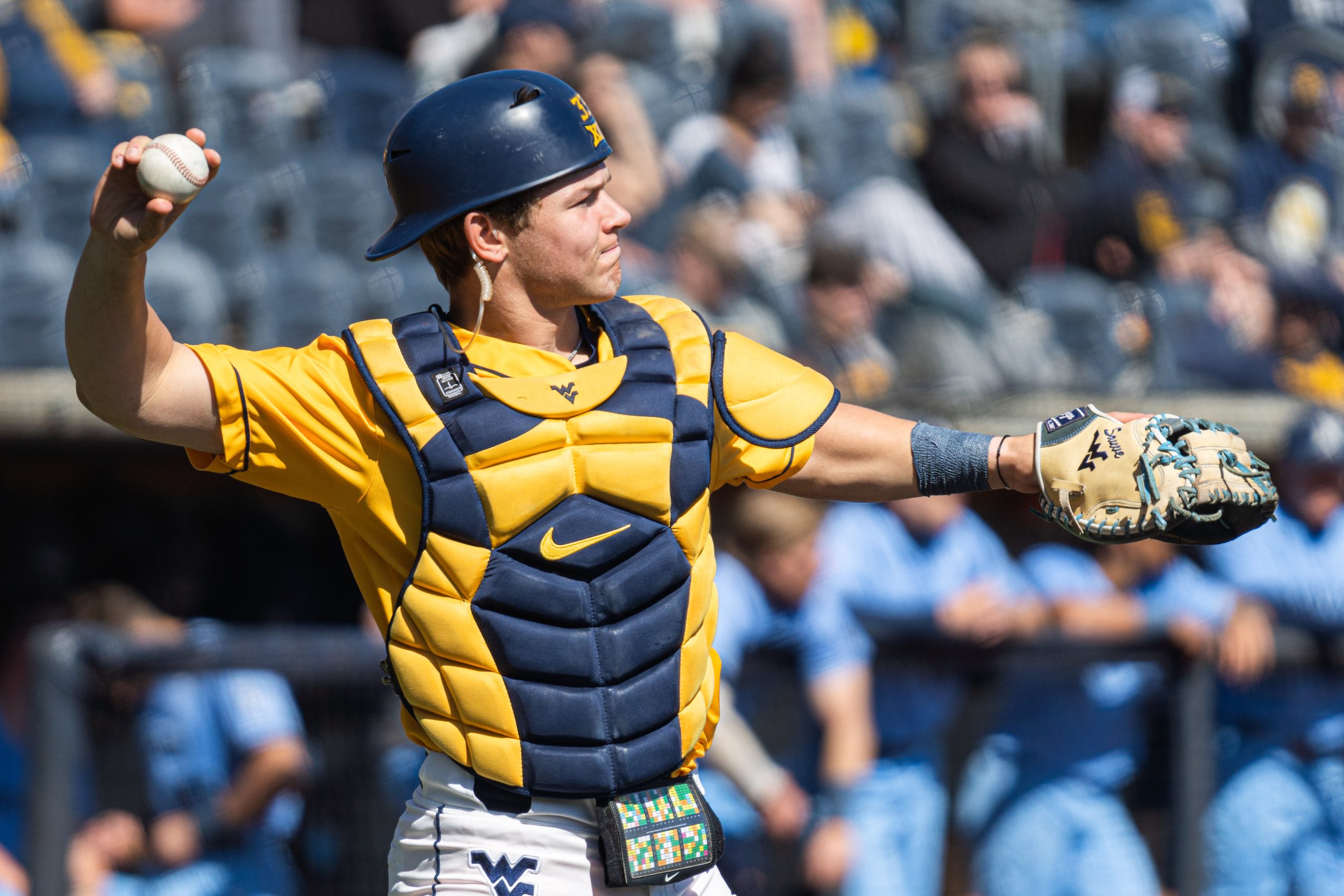 WVU catcher Logan Sauve will let his play do the talking